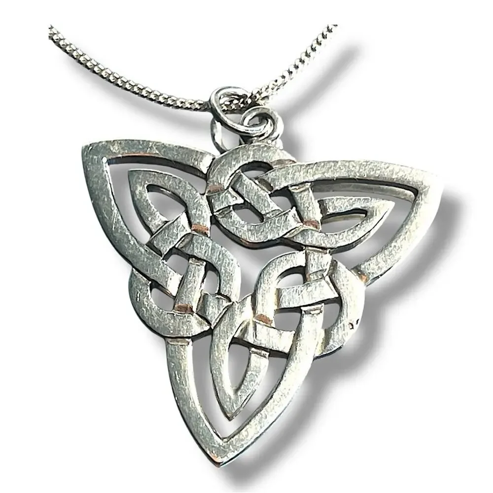 Genuine Silver Necklace in. Celtic Design